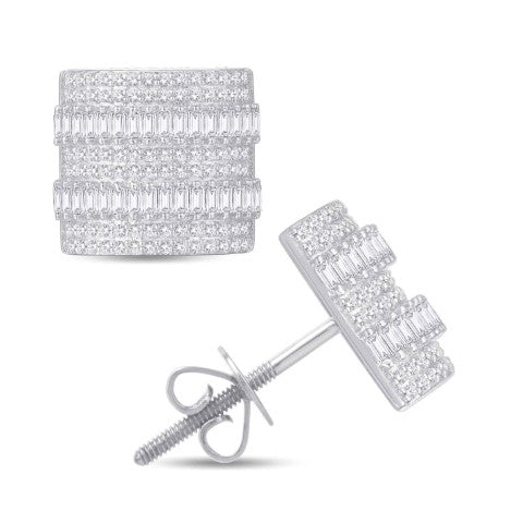 10 Karat White Gold 0.70 Carat Diamonds Fashion Earrings-0126078-WG