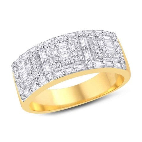 10 Karat Yellow Gold 1.09 Carat Diamonds Classic Men's Ring-0325409-YG