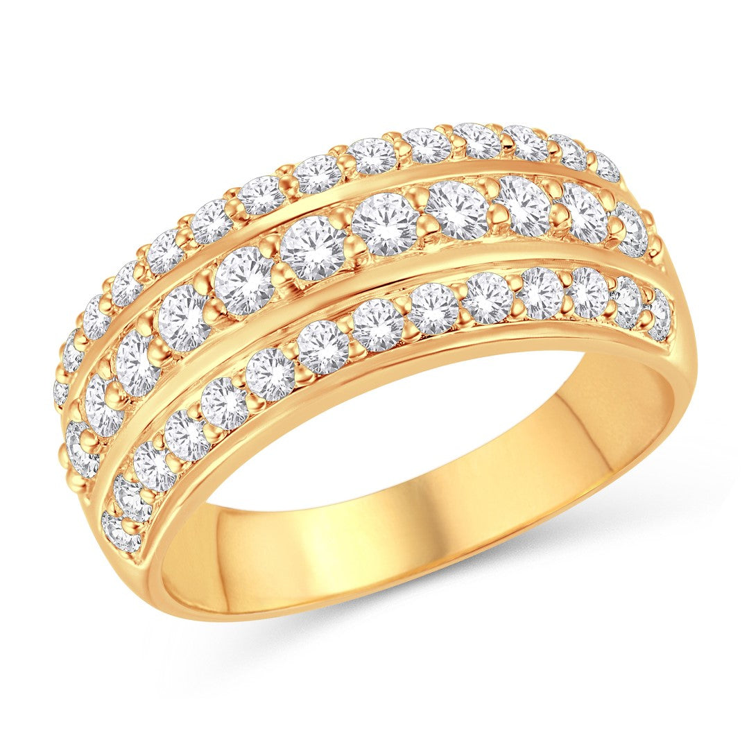 10 Karat All Yellow Gold 1.53 Carat Diamonds Fashion Men's Ring-0325748-ALY