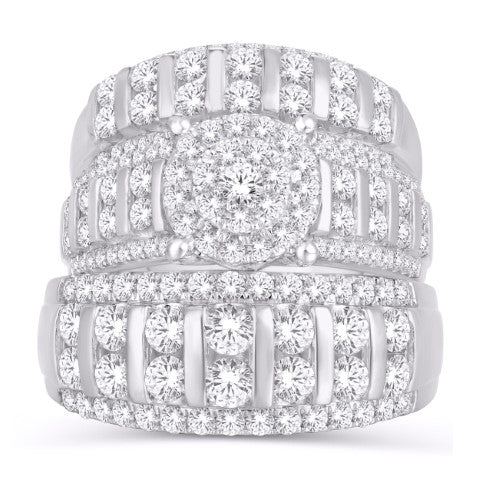 14 Karat White Gold 3.33 Carat Diamonds Round Trio Set-0425931-WG