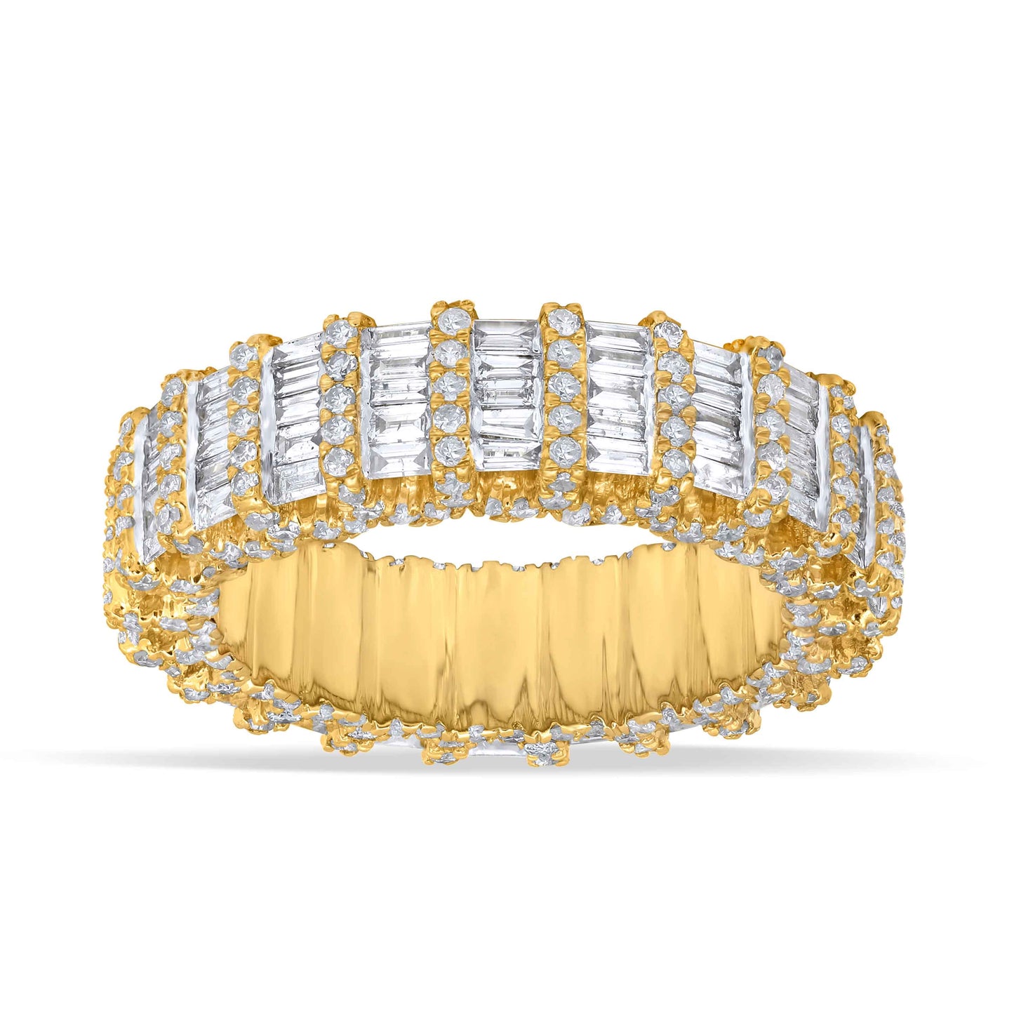 10 Karat Yellow Gold 4.41 Carat Diamonds Fashion Men's Band-0650018-YG