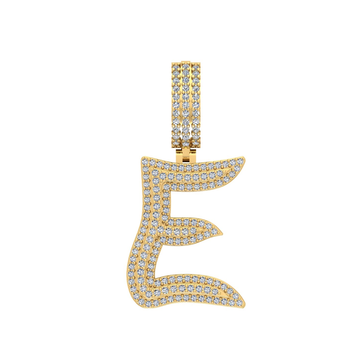 10 Karat Yellow Gold 1.00 Carat Diamonds Initial (E) Pendant-0830028-YG