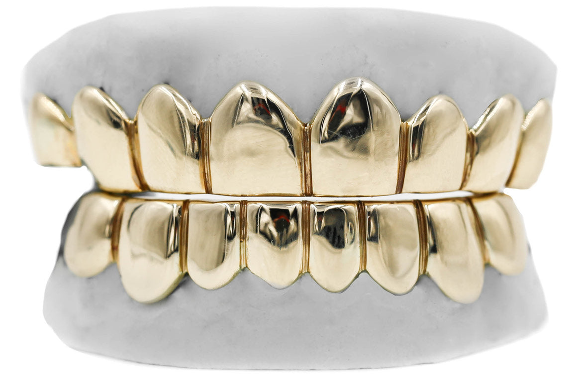 Solid Gold Diamond Grillz