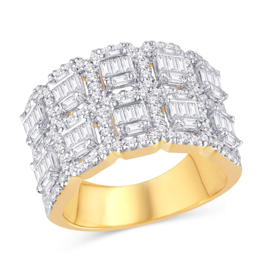 10 Karat Yellow Gold 2.00 Carat Diamonds Fashion Men's Ring-0325894-YG