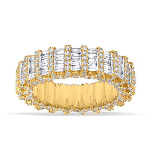 10 Karat Yellow Gold 4.41 Carat Diamonds Fashion Men's Band-0650018-YG