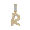 10 Karat Yellow Gold 1.00 Carat Diamonds Initial (R) Pendant-0830040-YG