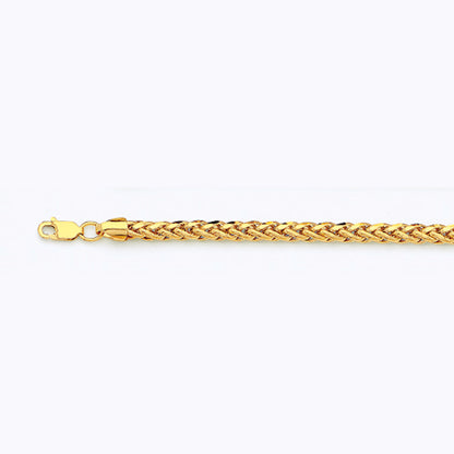 10K 4MM YELLOW GOLD PALM 18" CHAIN NECKLACE (AVAILABLE IN LENGTHS 7" - 30")