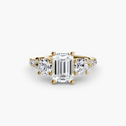 Three-Stone with Pavé Band 3