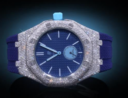 AP X SWATCH NAVY WITH DIAMOND BEZEL