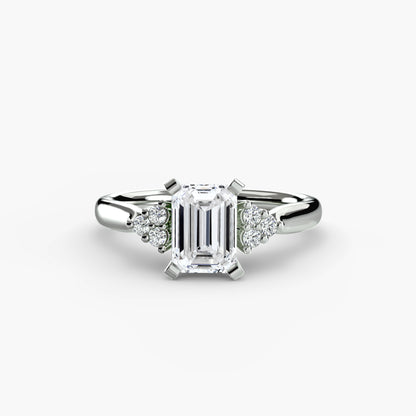 Solitaire with Cluster Shoulders 2