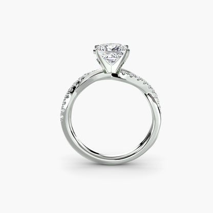 The Emerald Twist Pavé Ring